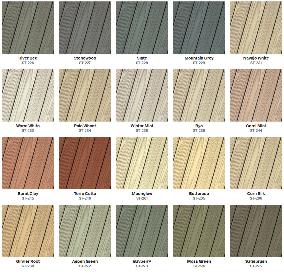 PPG Proluxe Cetol SRD Semi-Transparent Stain Color Chart #2