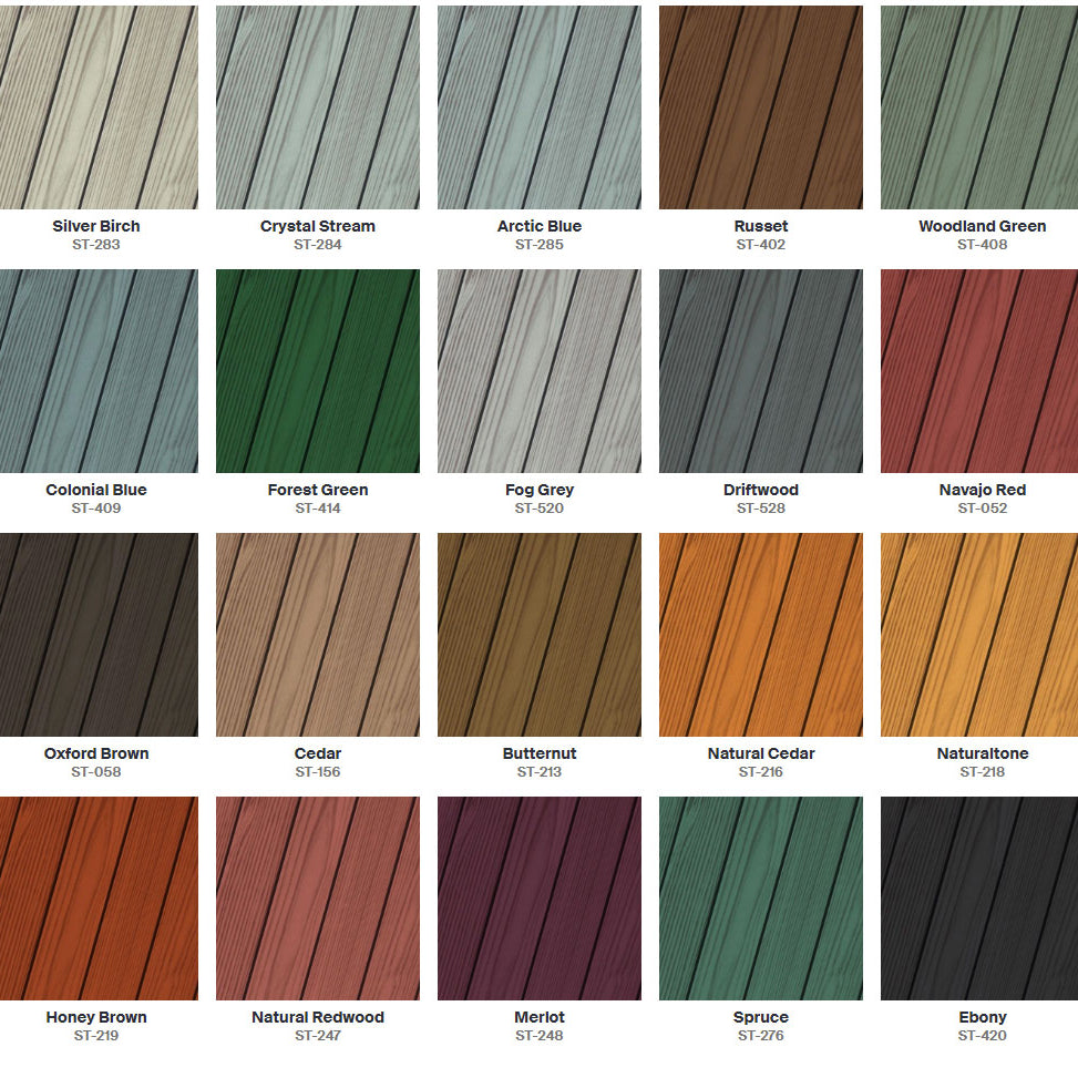 PPG Proluxe Cetol SRD Semi-Transparent Stain Color Chart #3
