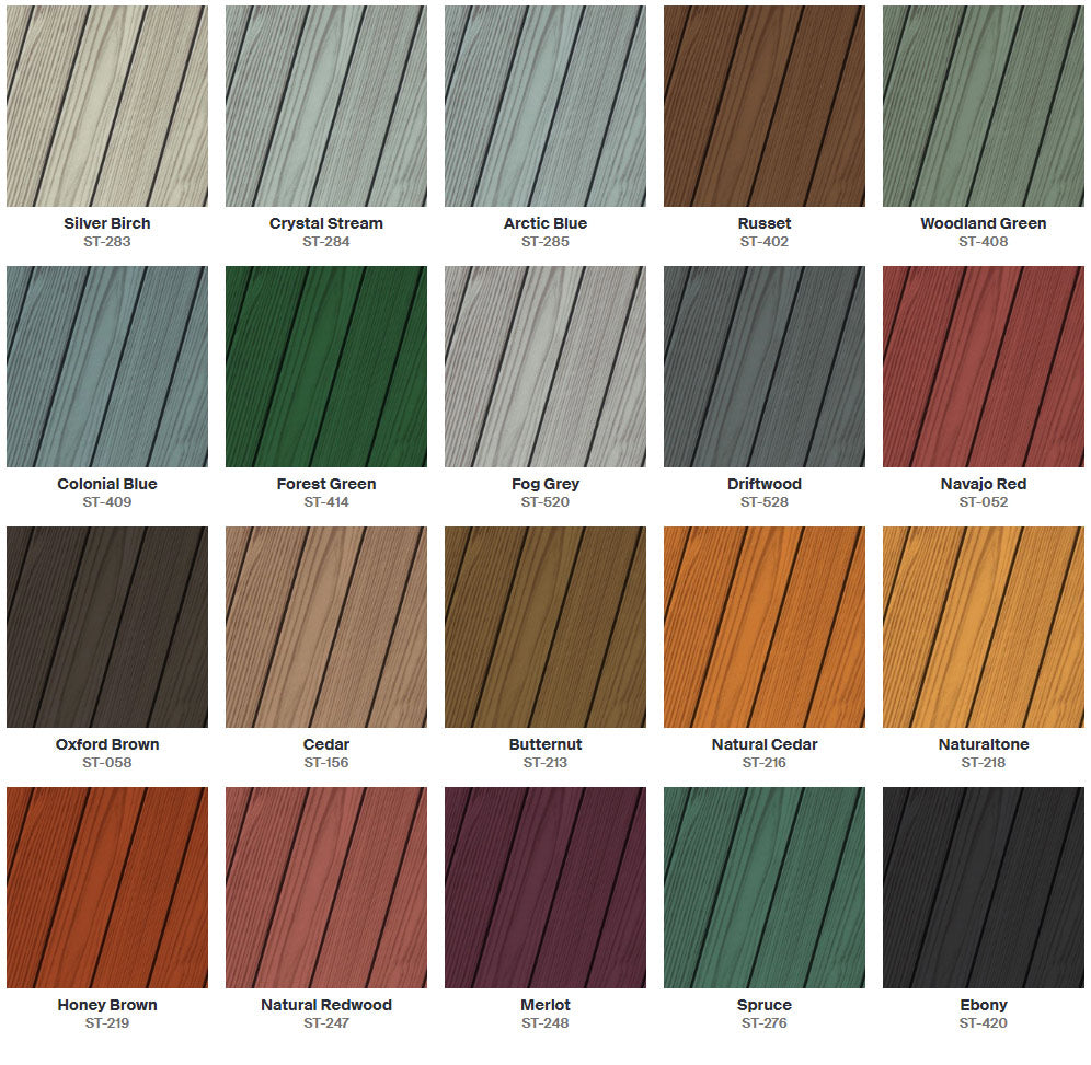 PPG Proluxe Cetol SRD Semi-Transparent Stain Color Chart #3