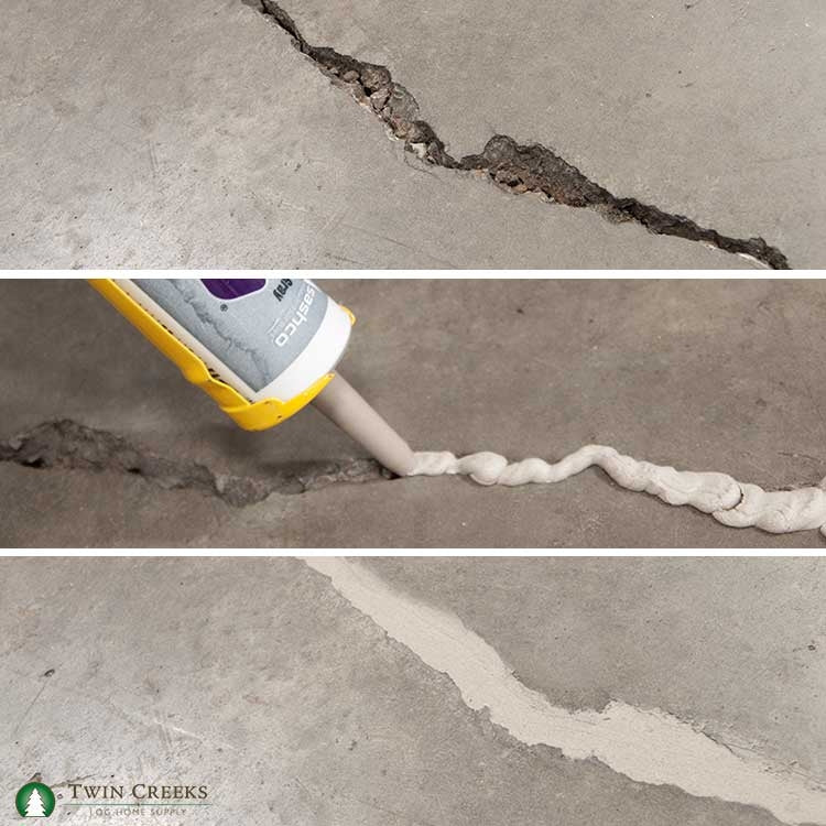 Slab Concrete Crack Repair Caulk - Repair Process