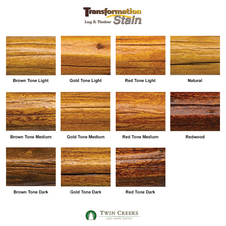 Transformation Log And Timber Stain - Color Chart