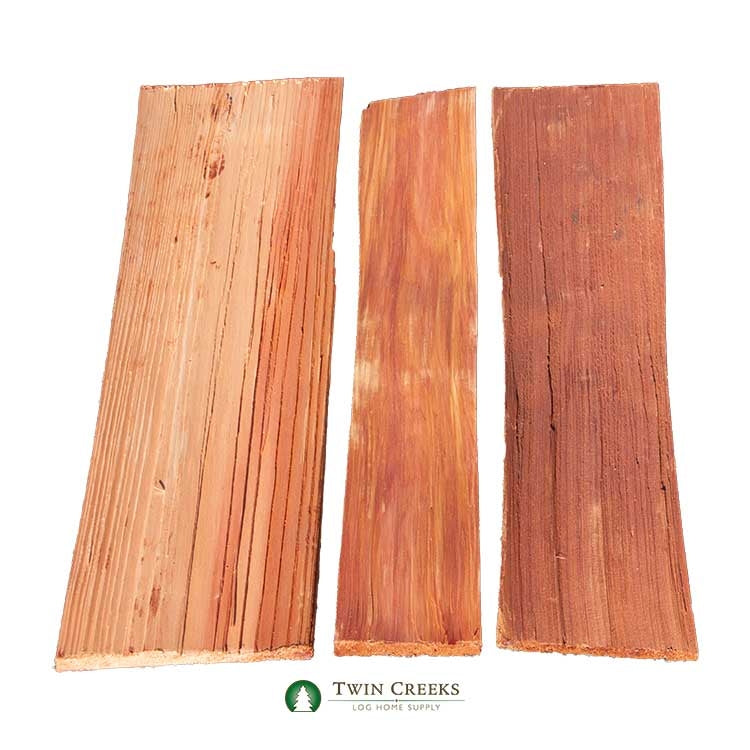 Western Red Cedar Hand-Split Heavy Roof Shakes - Grain Variance