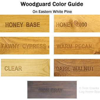 Woodguard Color Chart - On Eastern White Pine