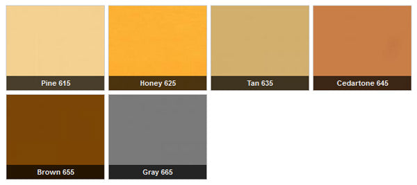Woodsman Smooth Caulk - Color Chart