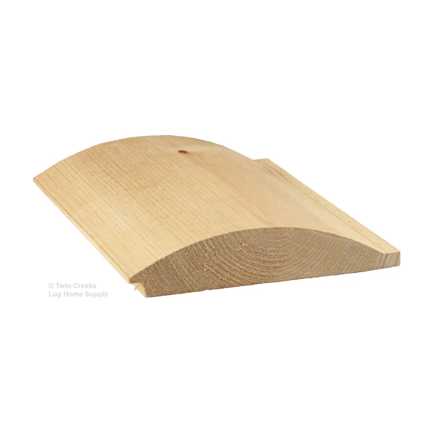 2x8 White Pine "D" Log Siding - Deep Profile; Profile