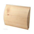 2x8 White Pine "D" Log Siding - Deep Profile; Front