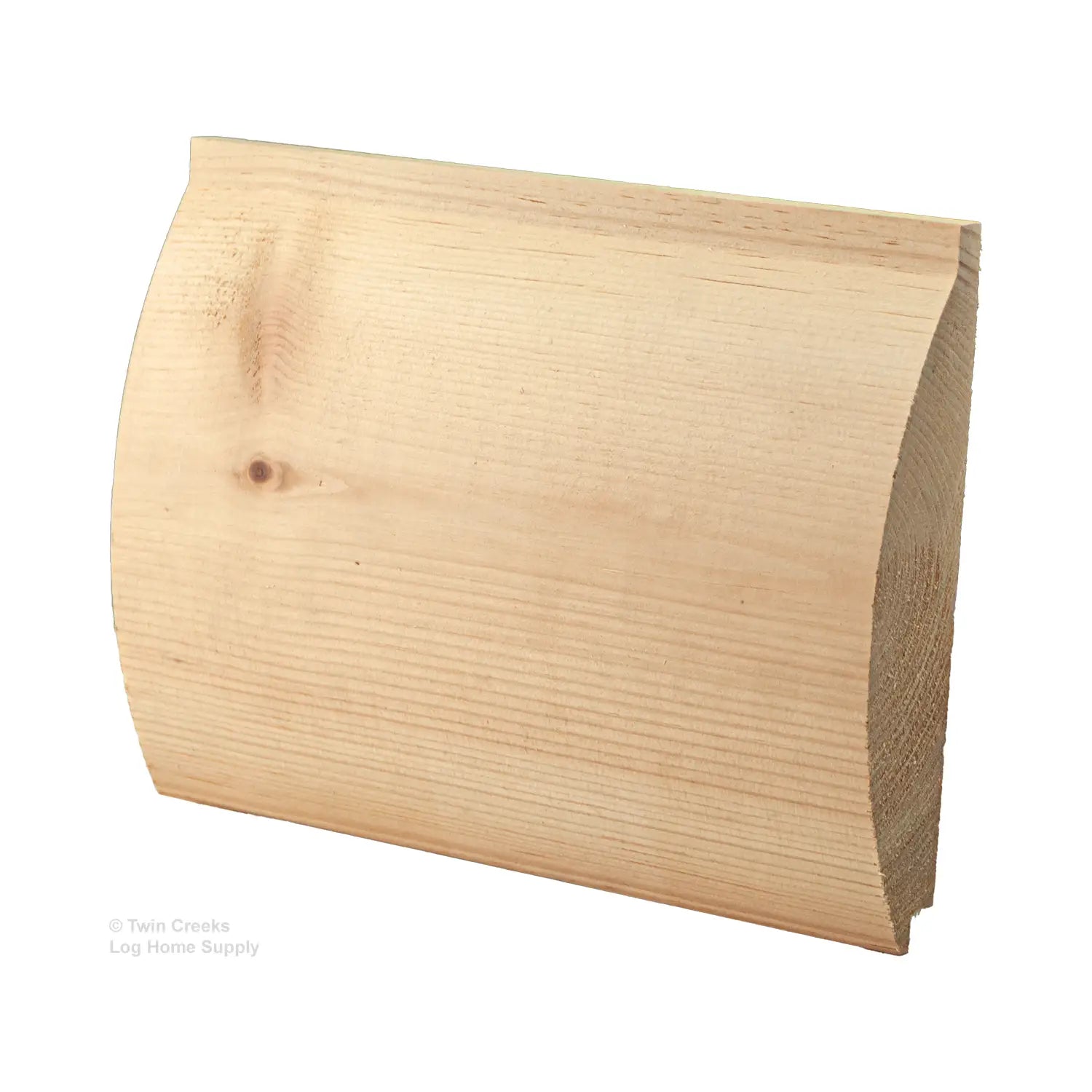 2x8 White Pine "D" Log Siding - Deep Profile; Front