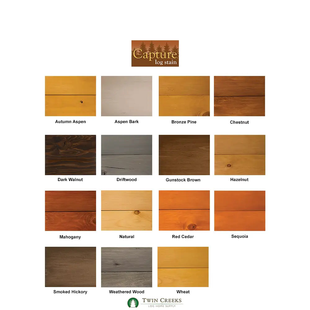 Capture Log Stain Flex Tint Color Chart 