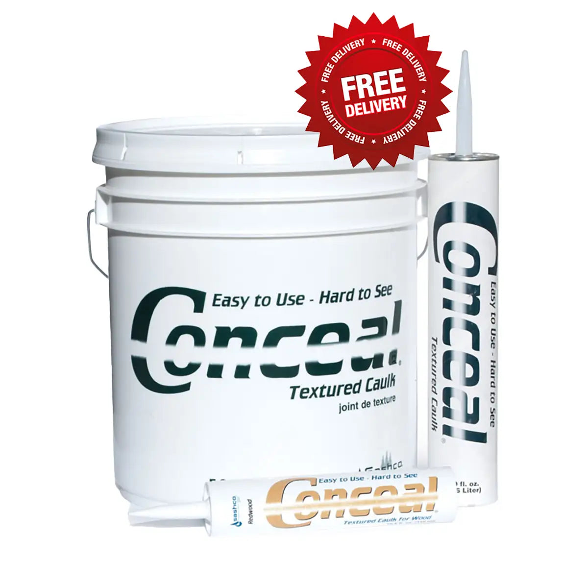 Sashco Conceal Textured Caulk Group - Free Shipping