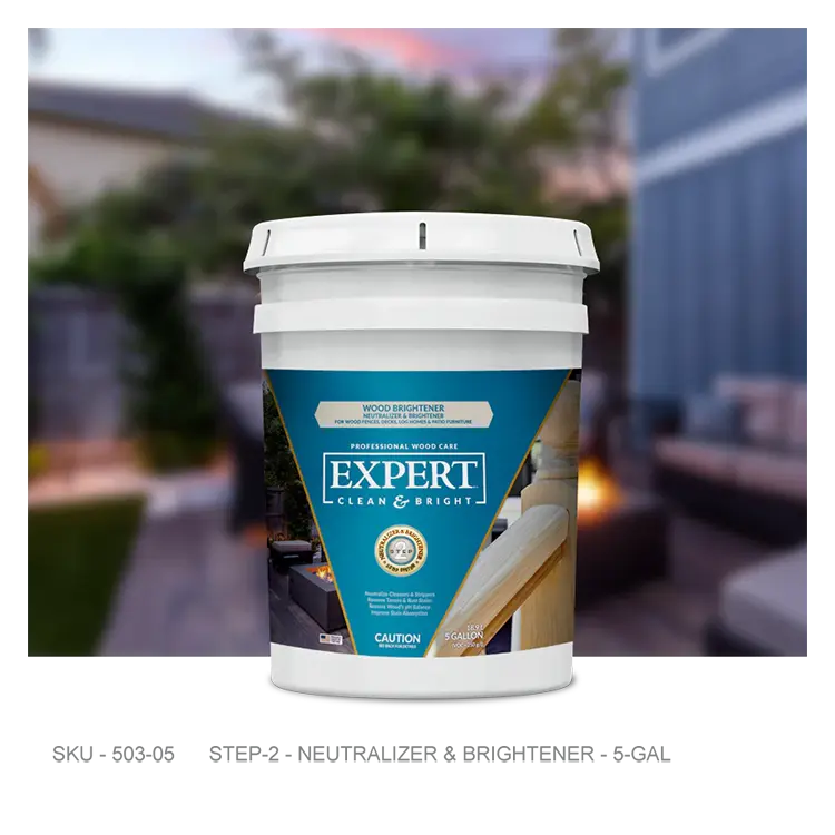 Expert Wood Brightener - 5 Gallon Pail Swatch