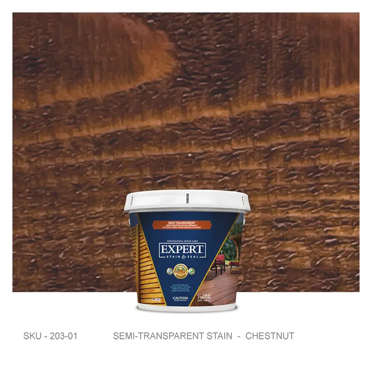 Expert Stains Semi-Transparent Stain Swatch - 1 Gallon / Chestnut