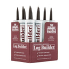 Log Builder Caulk - 10 Oz Case Dark Brown 