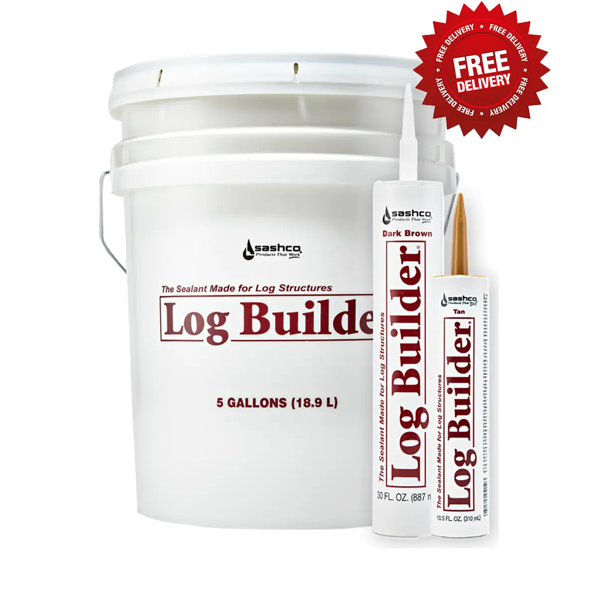 Sashco Log Builder Caulk; - Group Photo