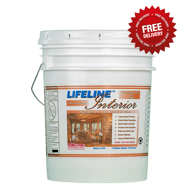 Perma-Chink Lifeline Interior Stain - Free Shipping on 5 Gallon Pails