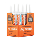 Display of Sashco Big Stretch caulk cartridges with packaging on a white background
