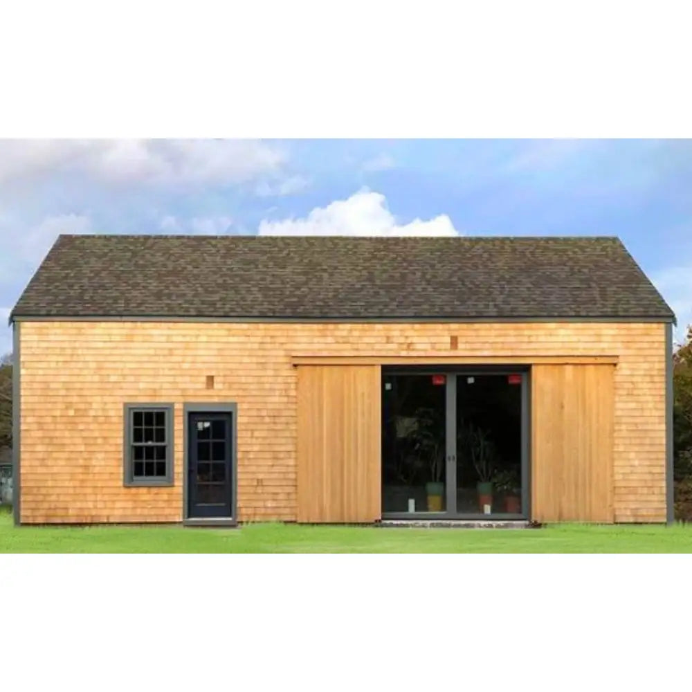 SBC Natural - No Finish Eastern White Cedar Shingles Cedar Shingles Garage Freshly Installed 
