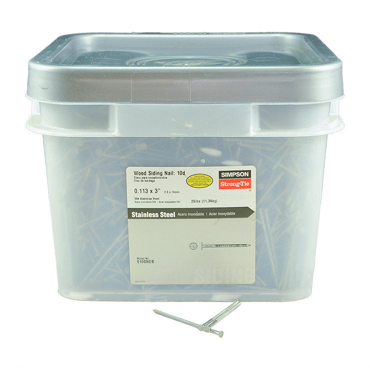 Strong-Tie Wood Siding Nails - 25 Pound Pail