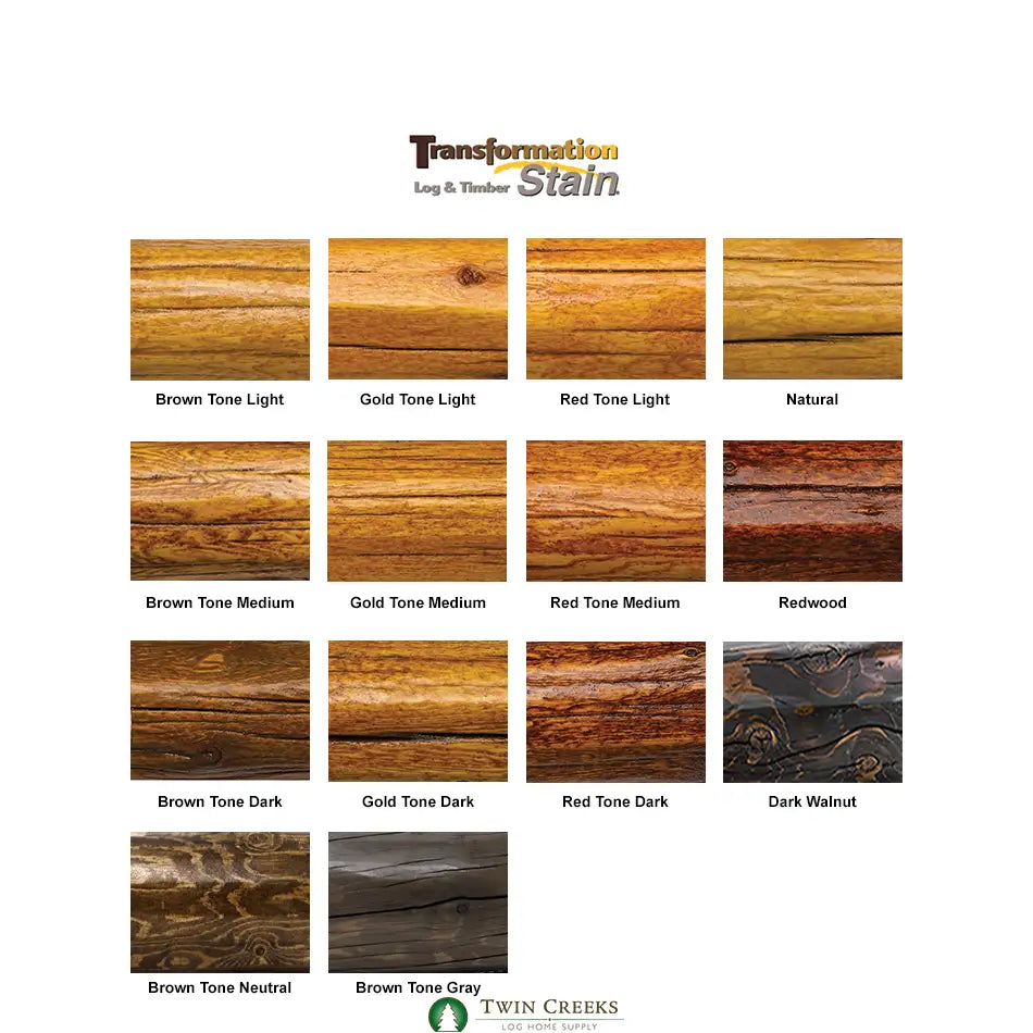 Transformation Log & Timber Stain Color Chart 