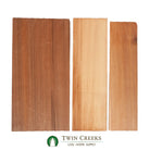 Comparison photo of three #1 Grade, 18" Western Red Cedar Shingles 