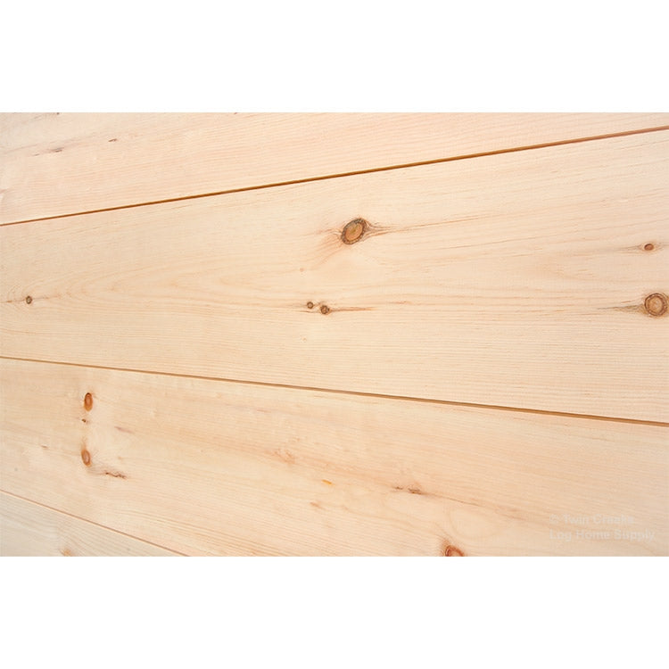 1x10 White Pine Tongue & Groove Shiplap Siding - Standard Grade (Installed Angled Close)