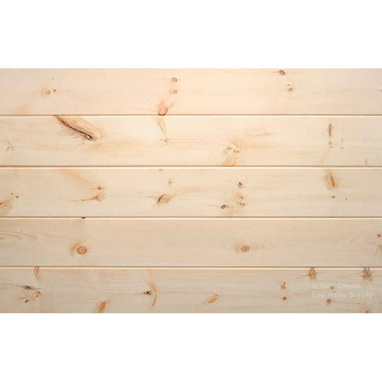 1x12 White Pine Chink Log Siding, Rough Sawn (Wall Reverse Side)
