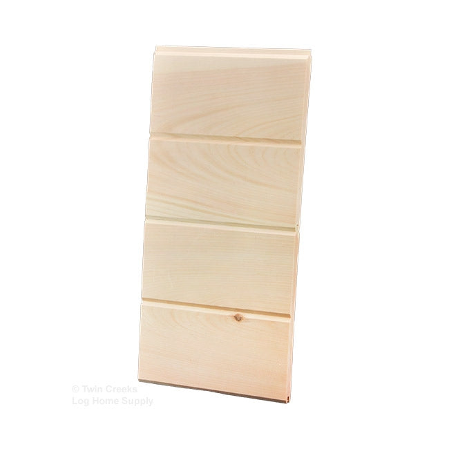 1x12 White Pine Tongue & Groove Paneling - "V Groove" Stacked View