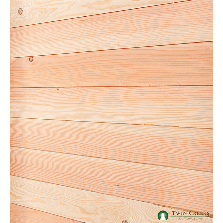 1x6 Douglas Fir Tongue & Groove Shiplap - Installed View of Nickel Gap Face from Angle