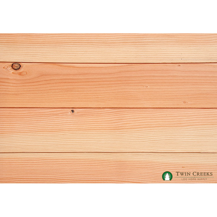 1x6 Douglas Fir Tongue & Groove Shiplap - Installed Closeup of Nickel Gap Face