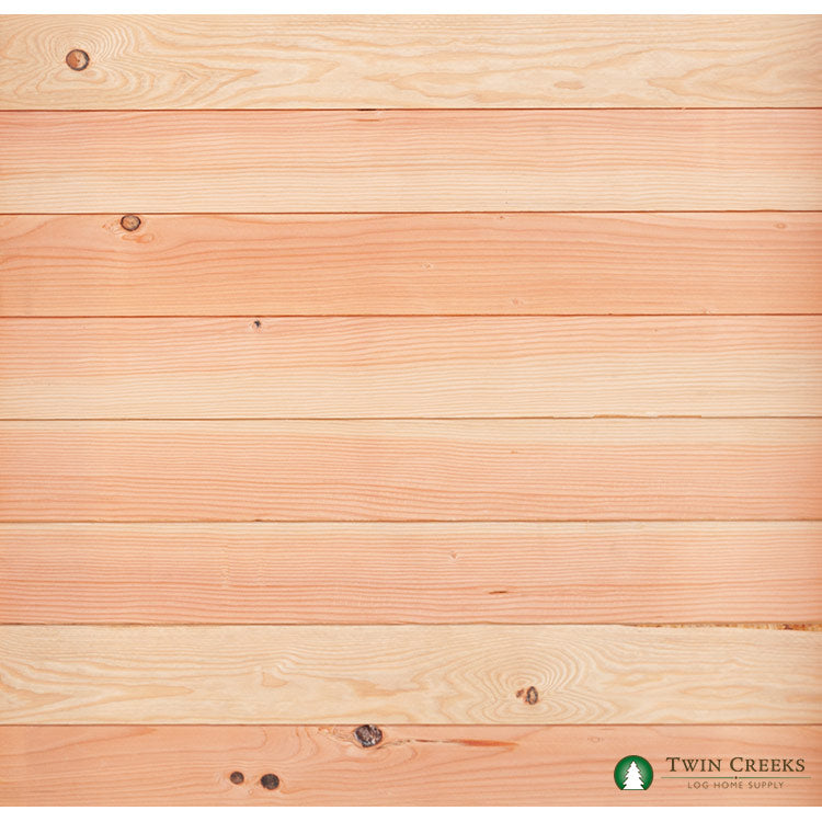 1x6 Douglas Fir Tongue & Groove Shiplap - Installed View of Nickel Gap Face