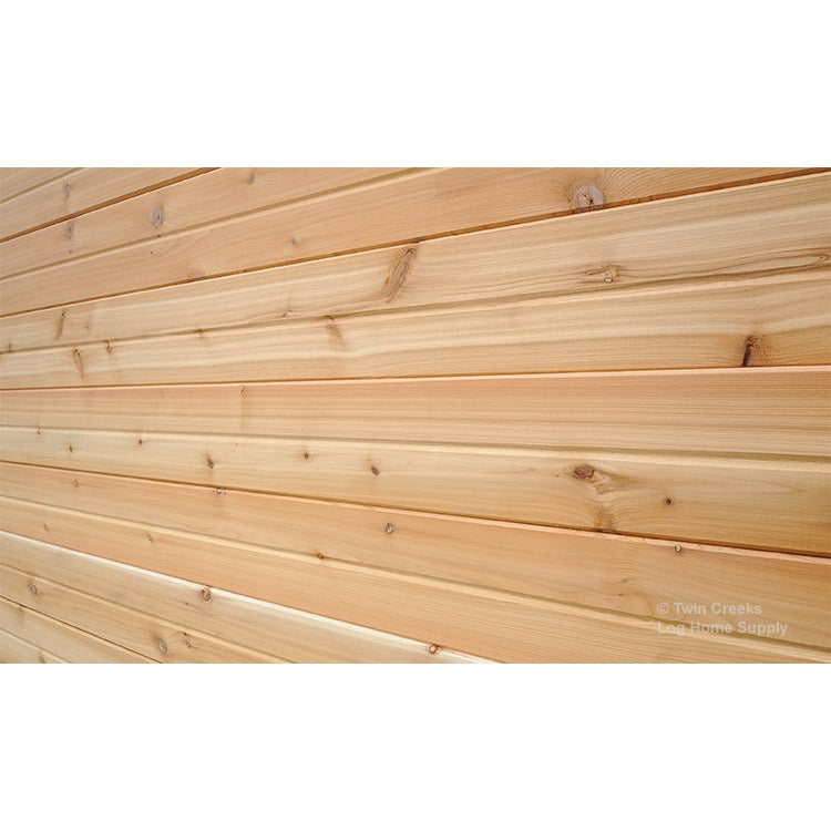 1x8 Western Red Cedar Channel Rustic Siding (Reverse Installed Angled)