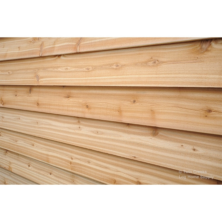 1x8 Western Red Cedar Rabbetted Bevel Log Siding (Angled Wall)