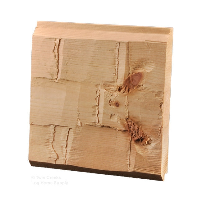 2x12 White Pine Confederate V Log Siding (Rustic Hew)