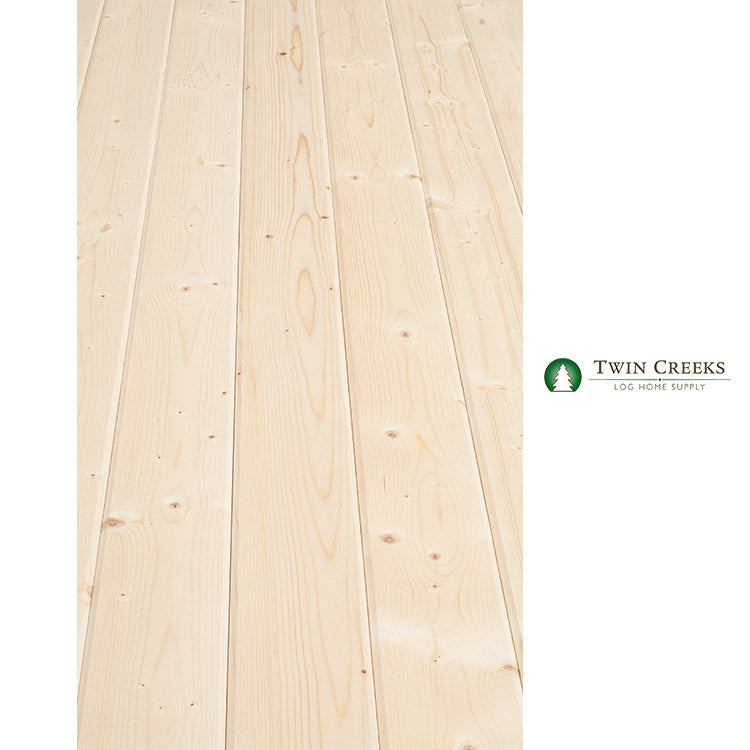 2x6 Spruce Tongue & Groove Paneling - "V" Groove Side Long Grain 