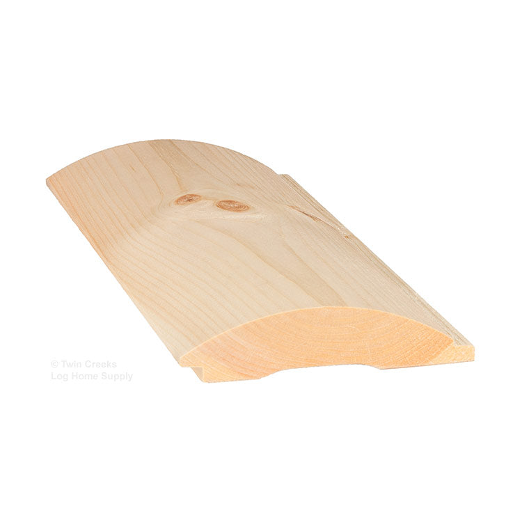 2x6 White Pine "D" Log Siding (Profile)