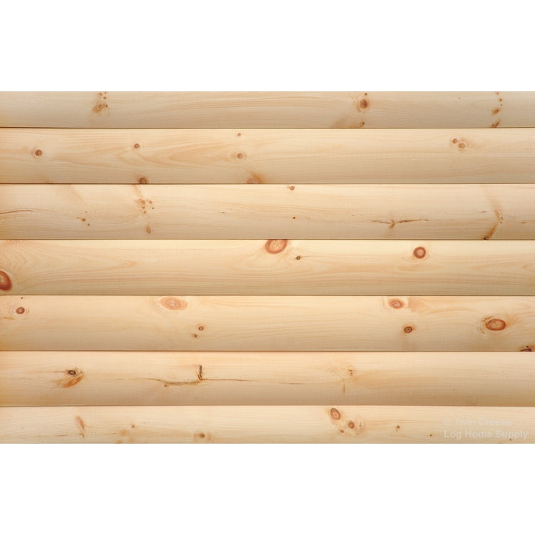 2x8 White Pine "D" Log Siding - Installed