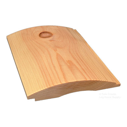 2x8 White Pine "D" Log Siding (Profile)