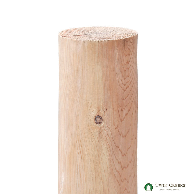 Northern White Cedar Hand Peeled Posts (6" Vertical) 