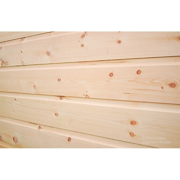 6x12 White Pine Air Dried Chink Logs (Constructed Wall)