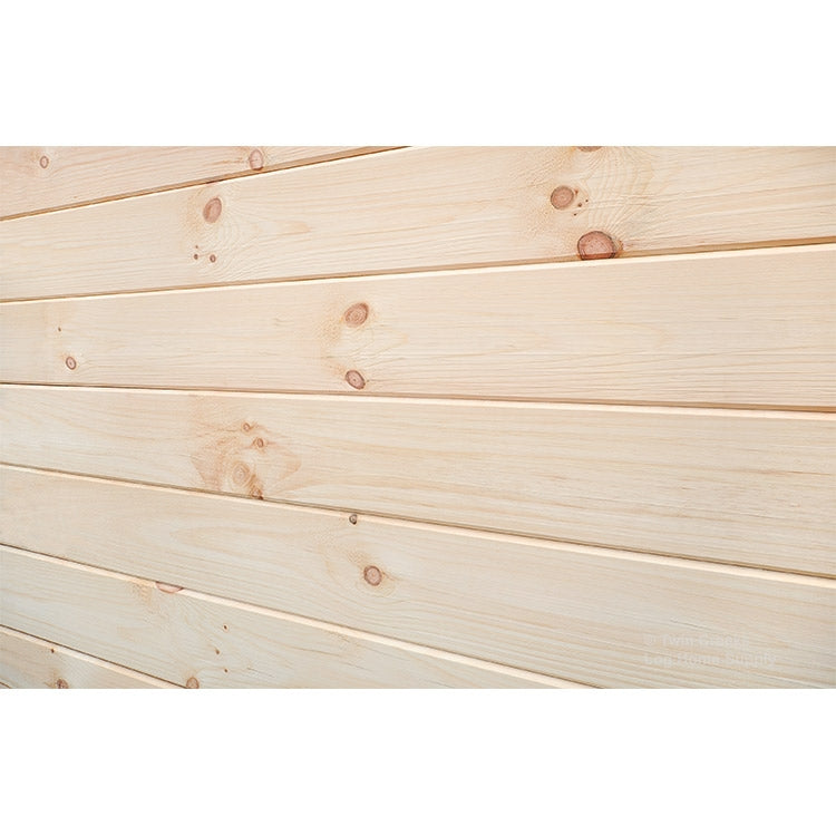 8x8 White Pine D Log (Kiln Dried) Installed Interior Angled