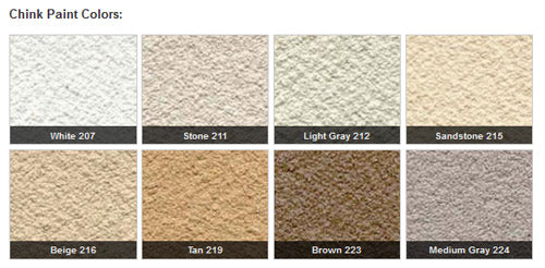 Permachink Chink Paint - Color Chart