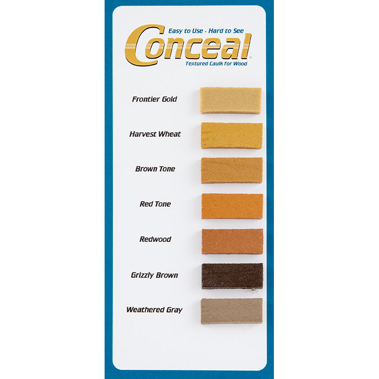 Sashco Conceal Textured Caulk - Color Sample Card