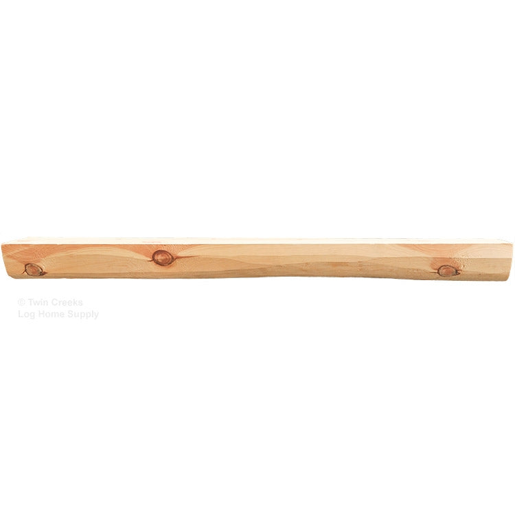 White Pine Half Log Mantel - 6 Foot Length 