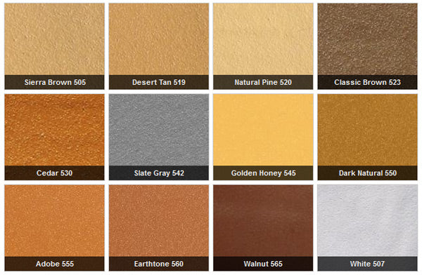 Energy Seal Textured Caulk Color Chart
