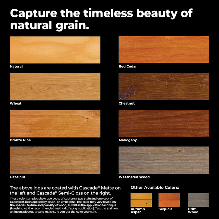 Capture Log Stain - Flex Tint Color Chart 