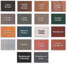 Log-Gevity Interior Finish Coat Color Chart