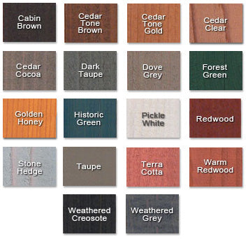 Log-Gevity Interior Finish Coat Color Chart