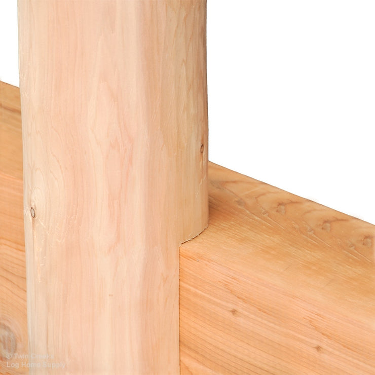 Cedar Posts With Rope Northern White Cedar Hand Peeled Rail Posts – Twin Creeks Log Home Supply