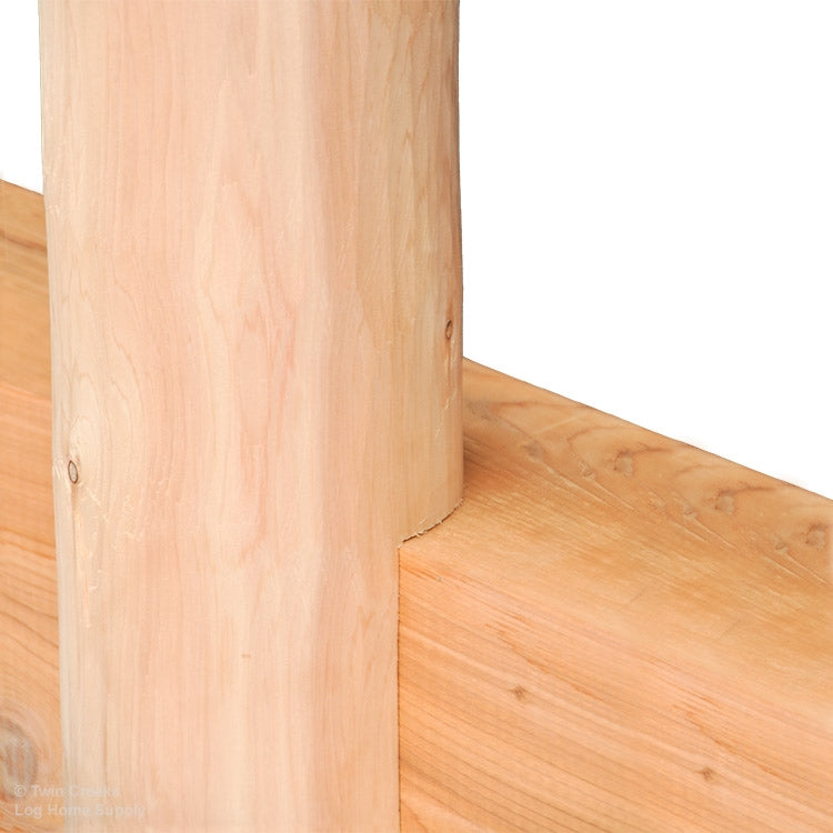 White Cedar Rail Post Installed with Optional Flat Notching at Base
