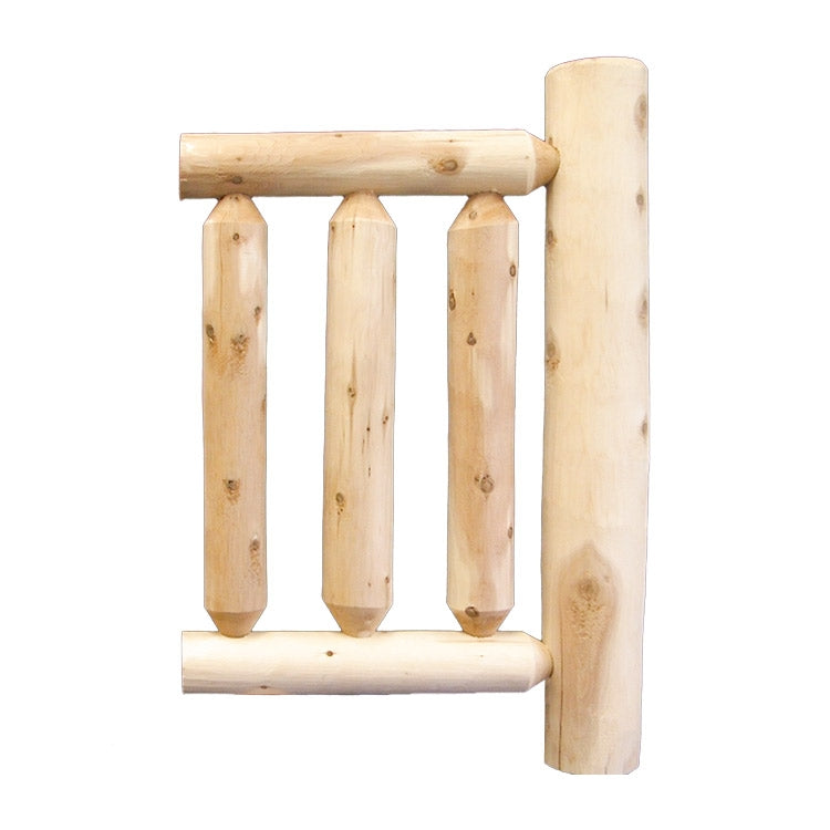 Sisson Log Railing Northern White Cedar Log Railing | Twin Creeks – Twin Creeks Log Home ...