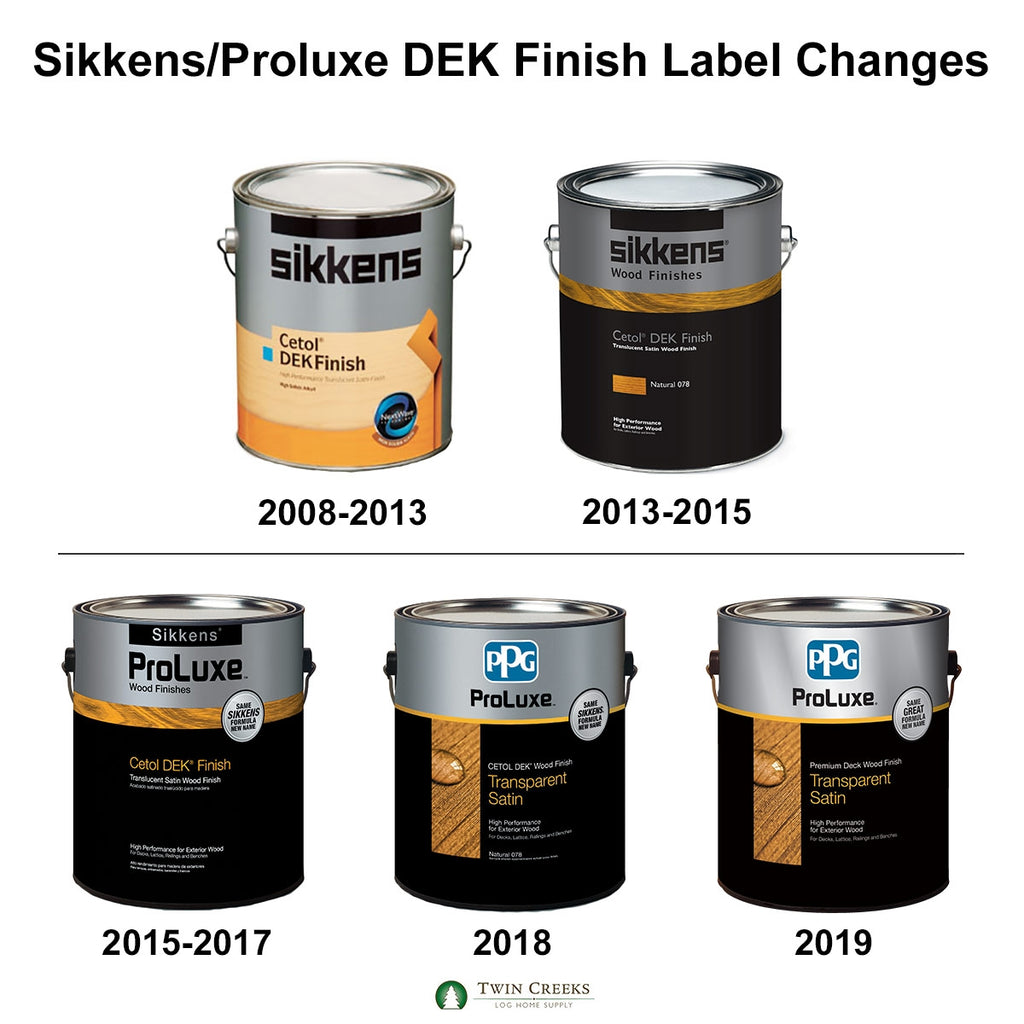 Sikkens/Proluxe DEK Finish Label Changes